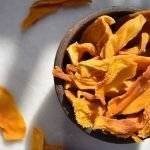 Dried mango in cup